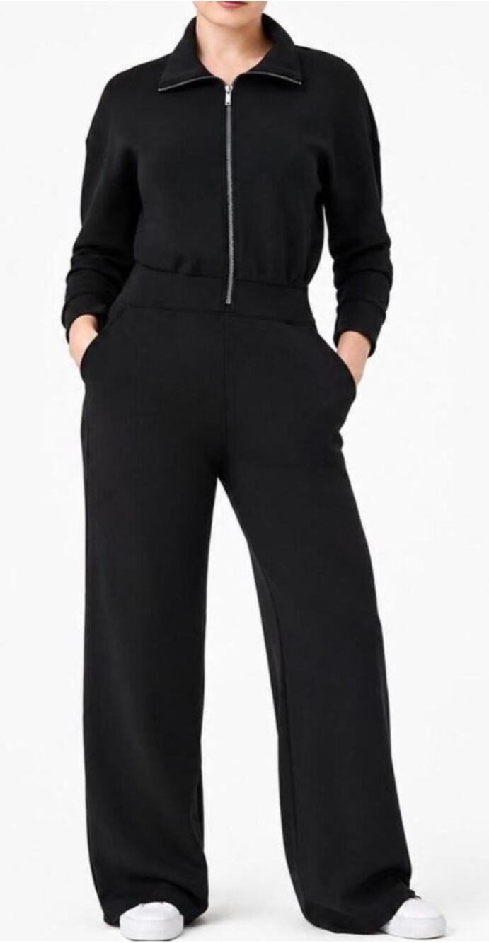 SPANX AirEssentials Jumpsuit in Black Size XS XSmall Petite Comfortable